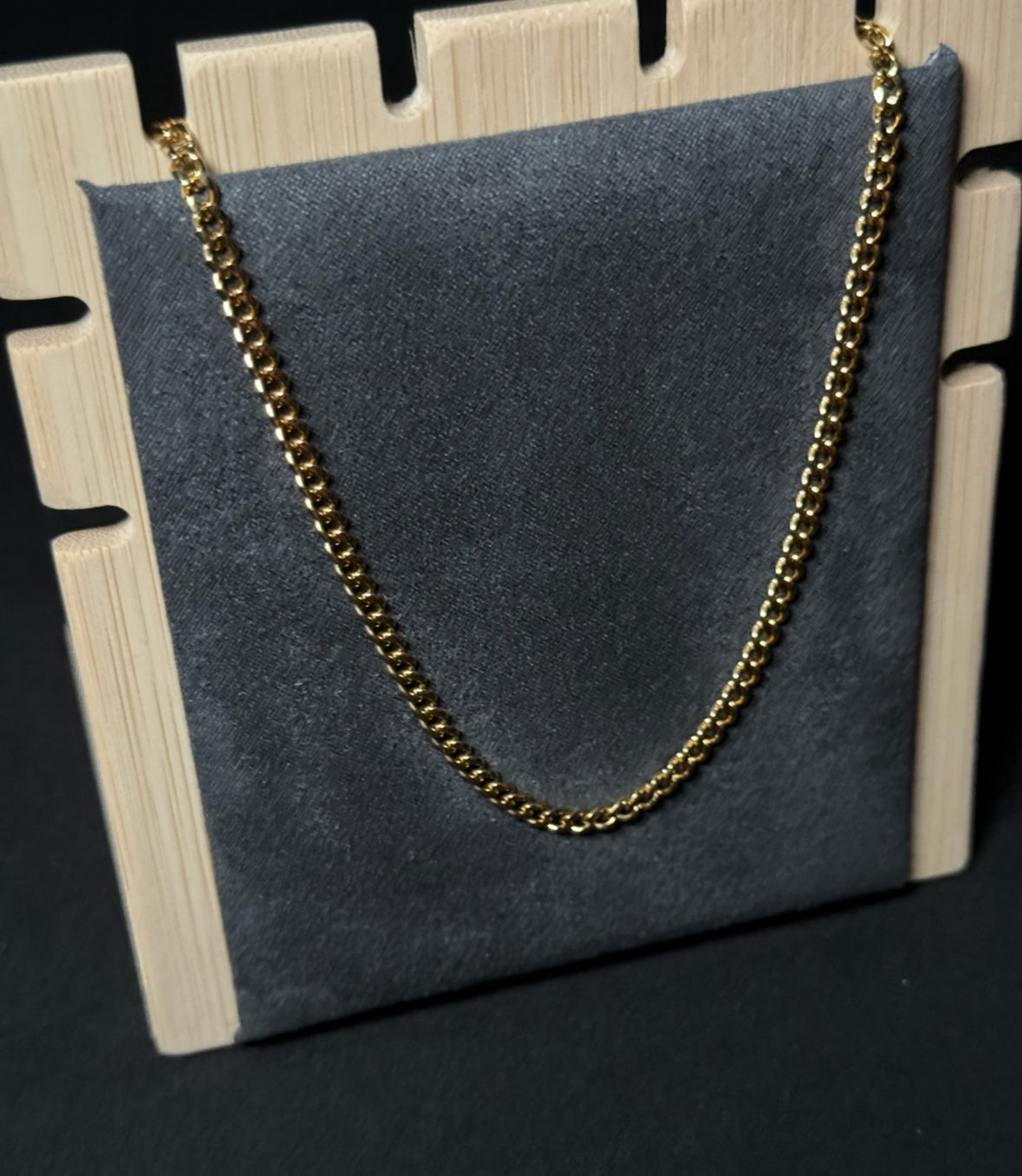 Gold Cuban Chain 3MM 50 CM Best Seller!