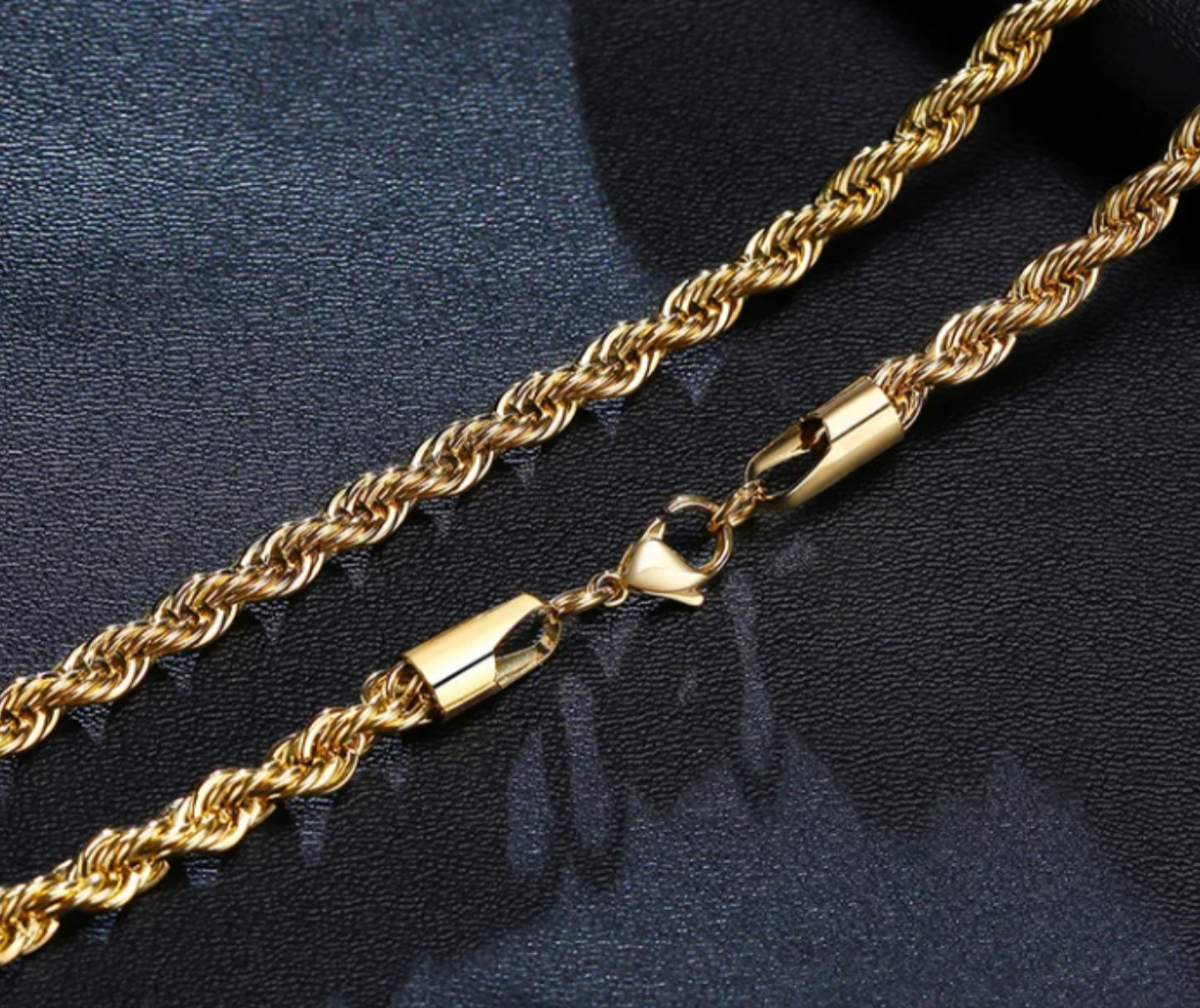Rope Chain in Yellow Gold- 5MM