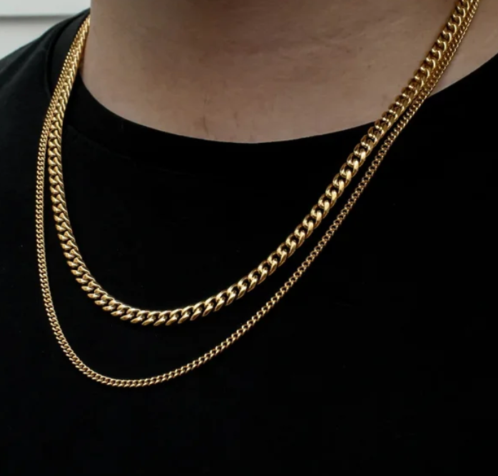 Gold Cuban Chain 3MM 50 CM Best Seller!